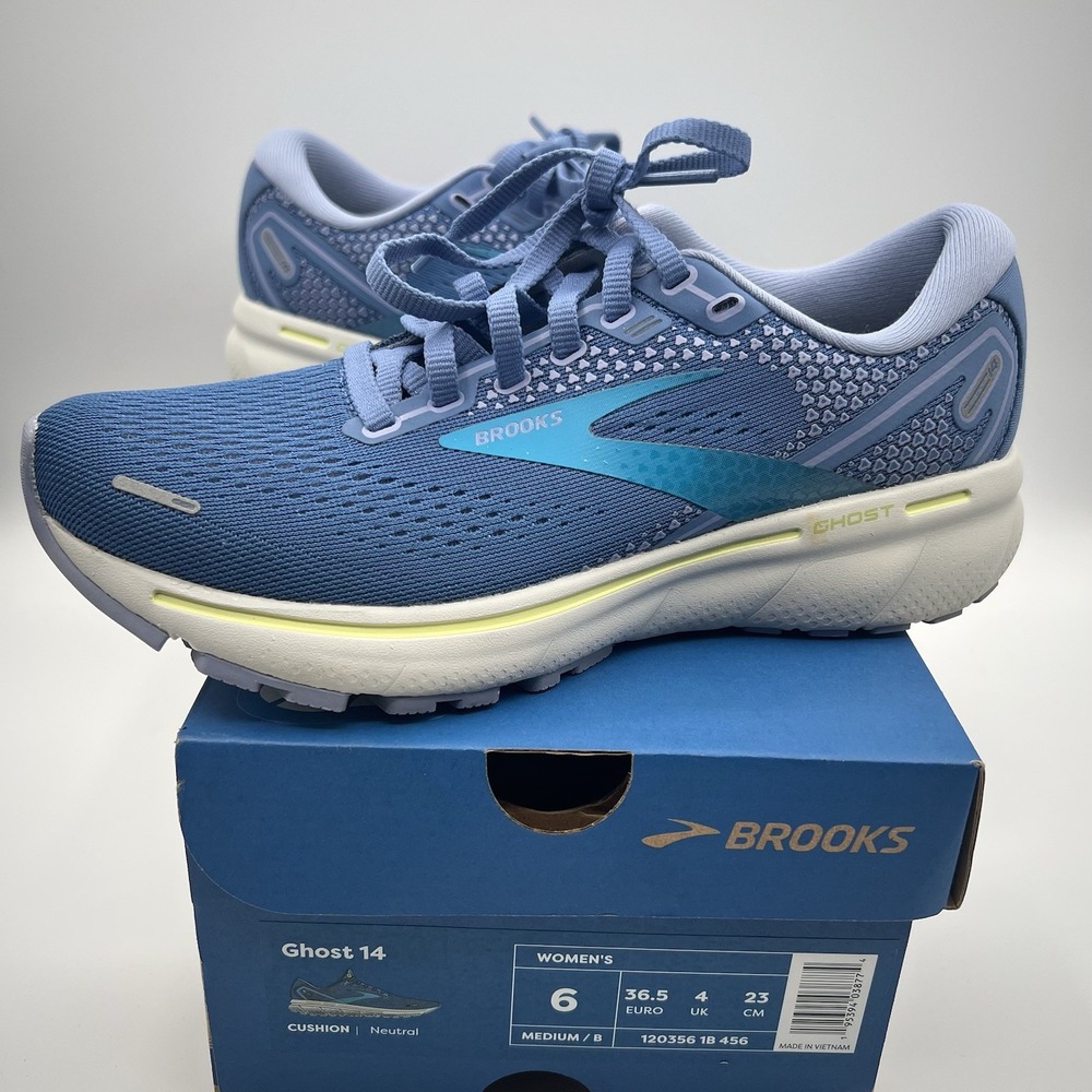 Brooks Ghost 14 Running Shoes Women's Size 6 Blue Ocean Oyster